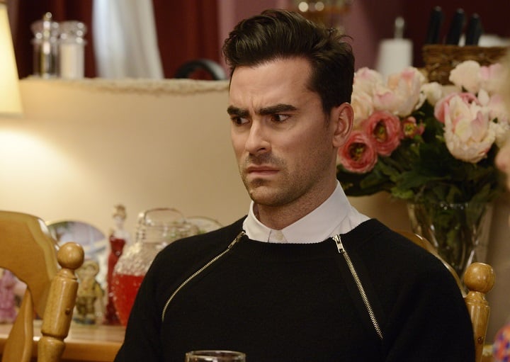 David Rose's Black Zippered Sweater on "Schitt's Creek"