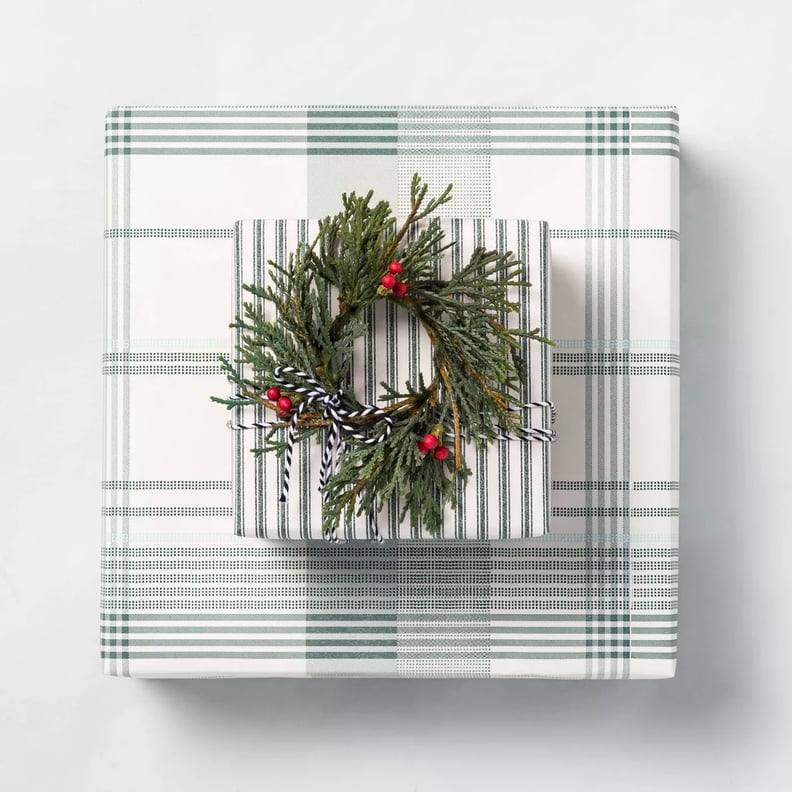 Green Stripe Holiday Gift Wrap