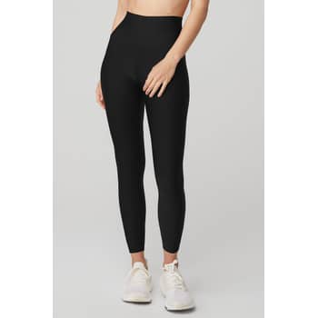 Alo yoga 7/8 alosoft high waisted black and grey color block leggings! XS