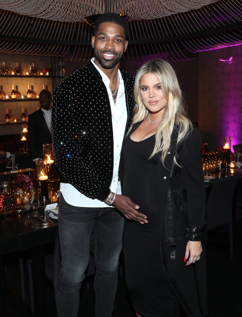 LOS ANGELES, CA - FEBRUARY 17:  Tristan Thompson and Khloe Kardashian attend the Klutch Sports Group 
