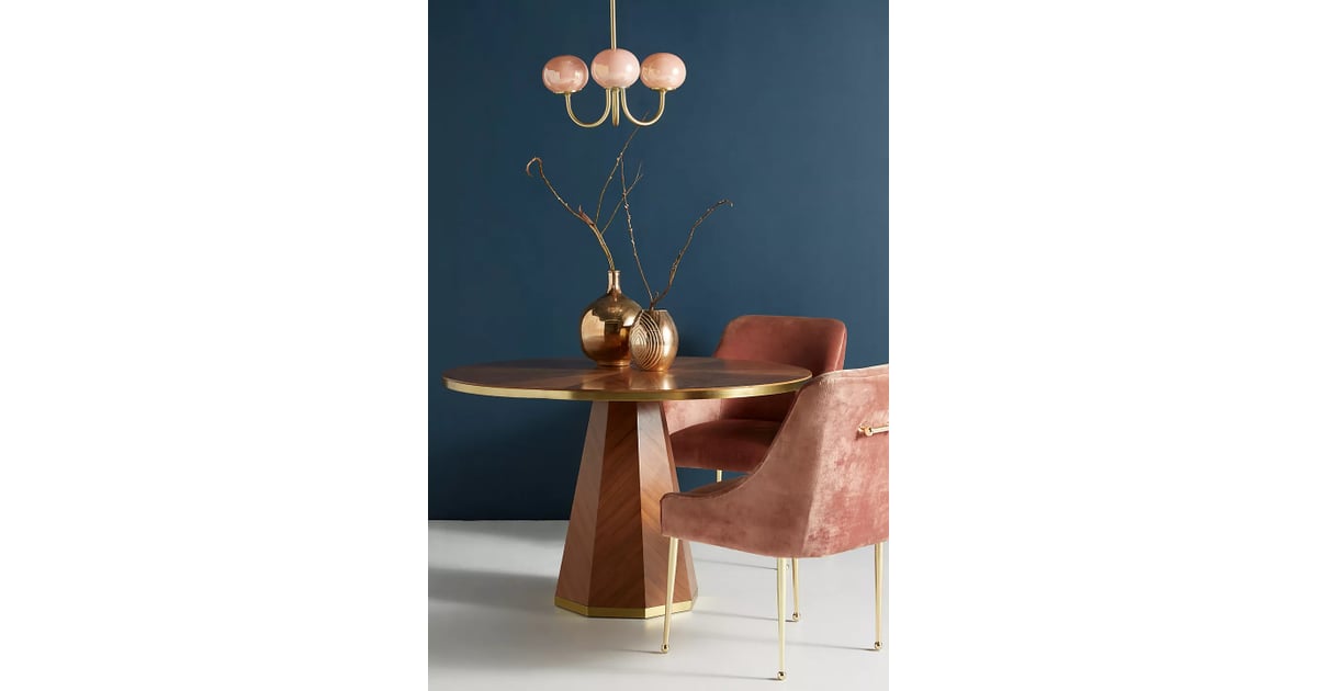 Quillen marquetry outlet dining table