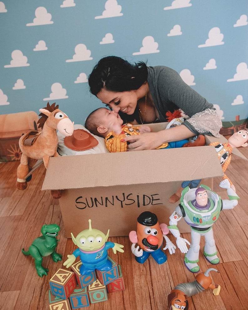 Zion Dressed as Woody in a Sunnyside Box