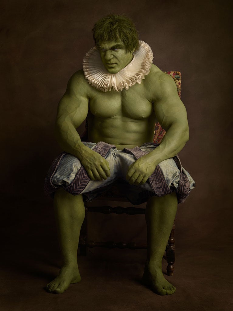 The Hulk: "Portrait of a Green Man Really Brawny"