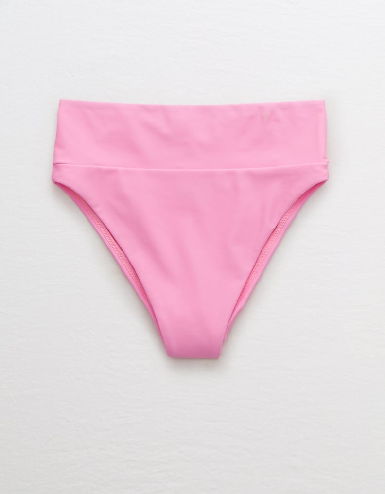 Aerie High Cut Cheeky Bikini Bottom, Pink