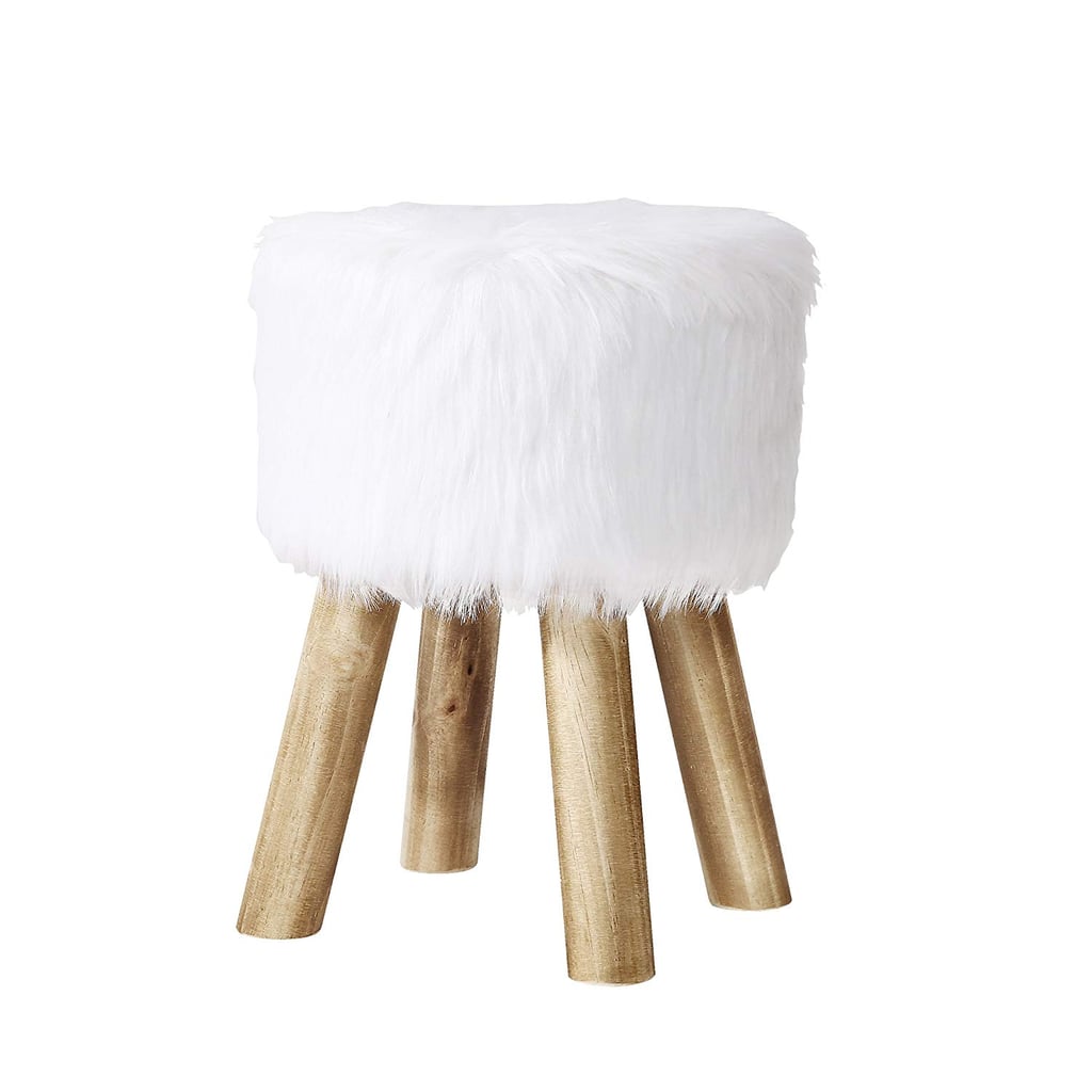 Poly and Bark Yvette Faux Fur Stool