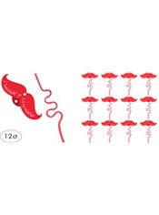 Moustache Valentine Exchange Cards With Krazy Straws