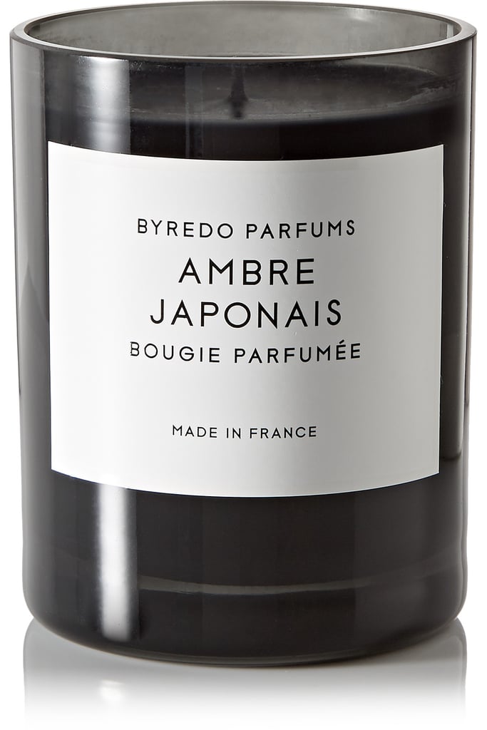 Byredo Ambre Japonais candle ($80), with notes of coriander, black pepper, bourbon, and vanilla.