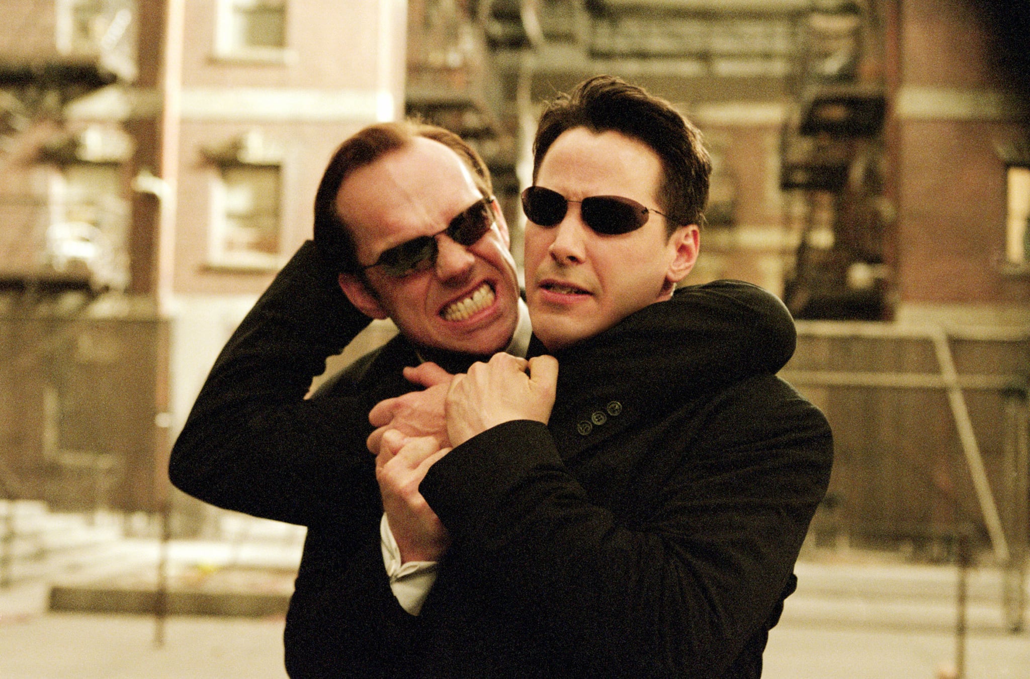 THE MATRIX RELOADED, Hugo Weaving, Keanu Reeves, 2003, (c) Warner Brothers/courtesy Everett Collection