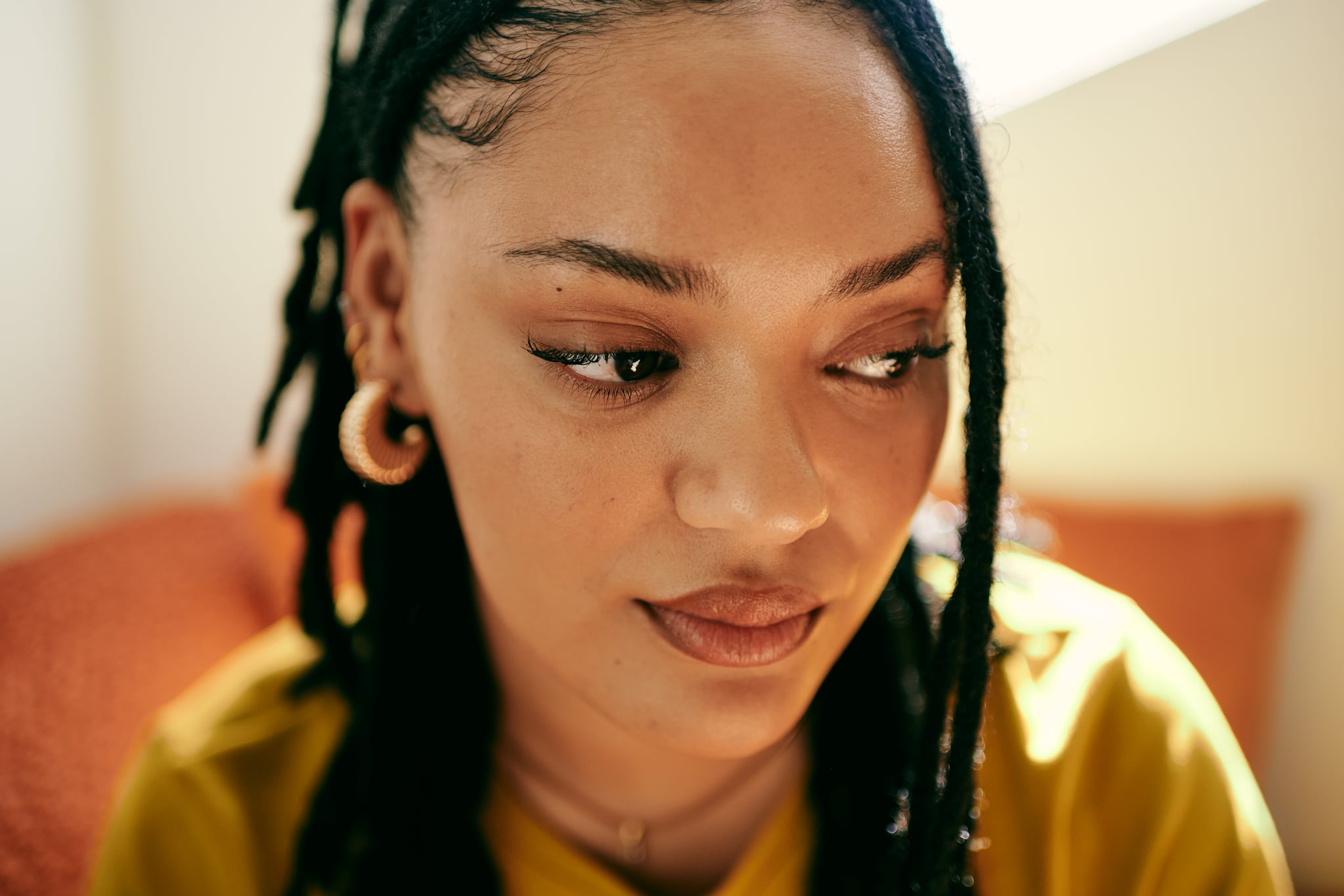 Close Up Photo of Woman Deep In Thought