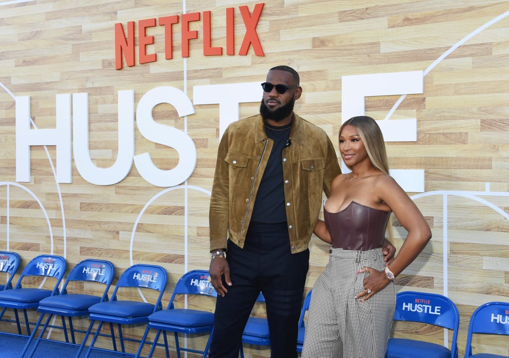 LeBron and Savannah James at the Hustle Movie Premiere