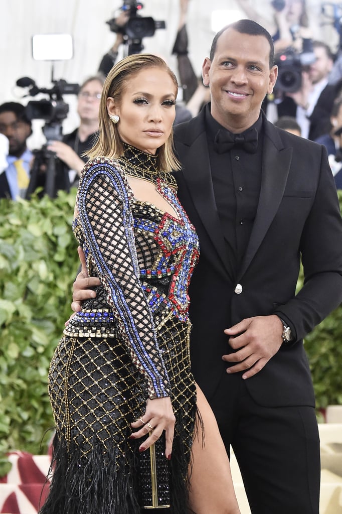 Jennifer Lopez and Alex Rodriguez at the Met Gala 2018