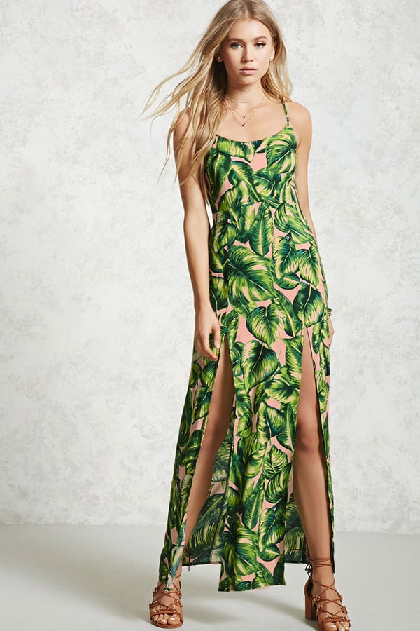 Forever 21 Foliage Print Maxi Dress
