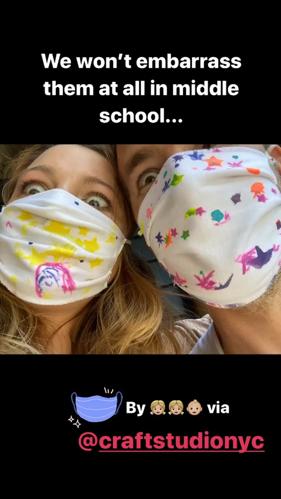 Blake Lively, Ryan Reynolds Wear Masks Designed by Daughters