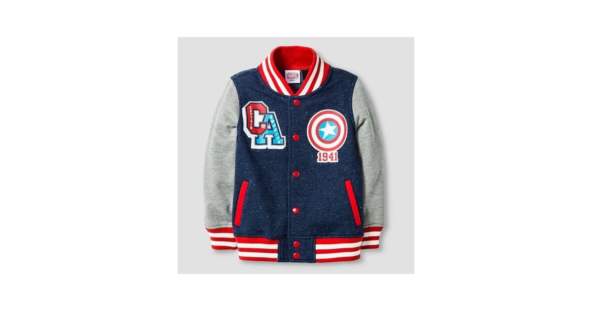 Toddler Boys Captain America Varsity Jacket 100 Gifts For the