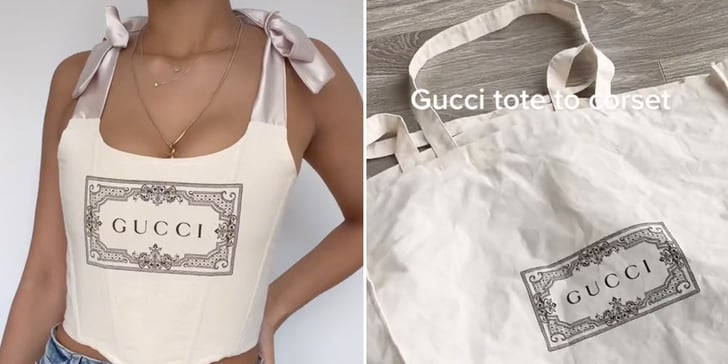 This TikToker Transforms Designer Dust Bags Into Chic Corsets