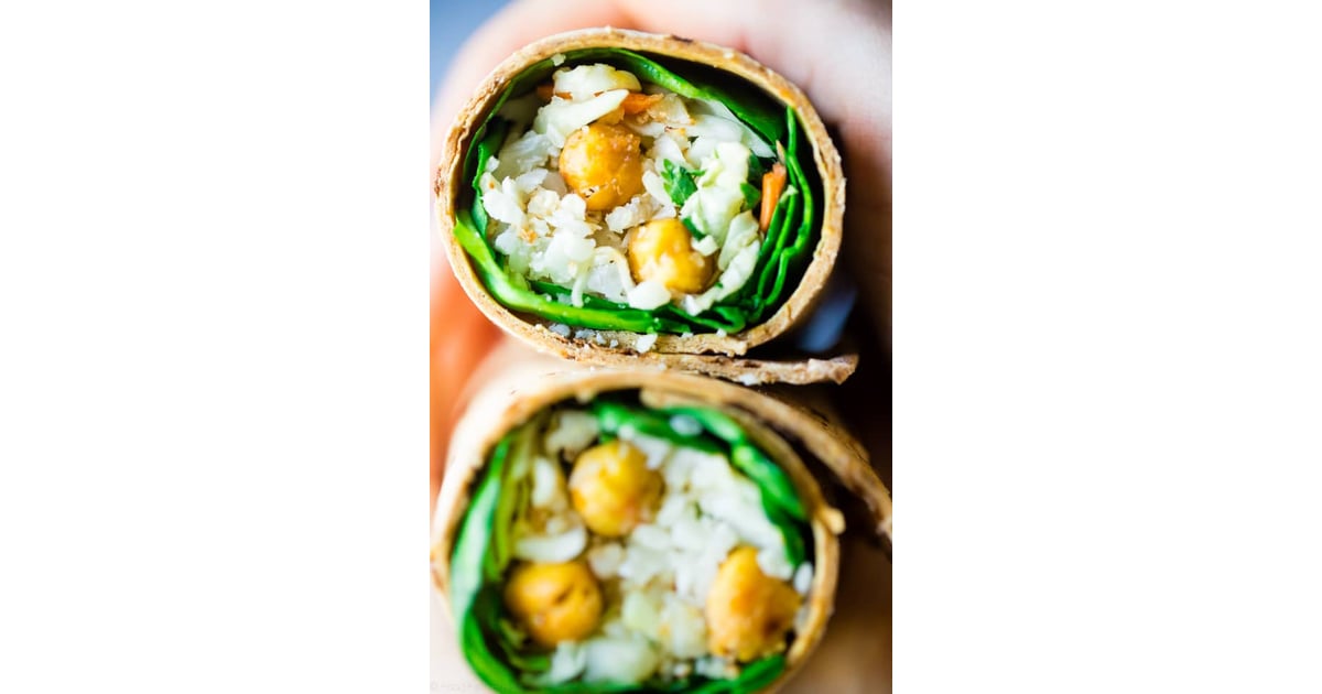 Honey Garlic Cauliflower Wraps With Chickpeas Vegetarian Wrap Recipes