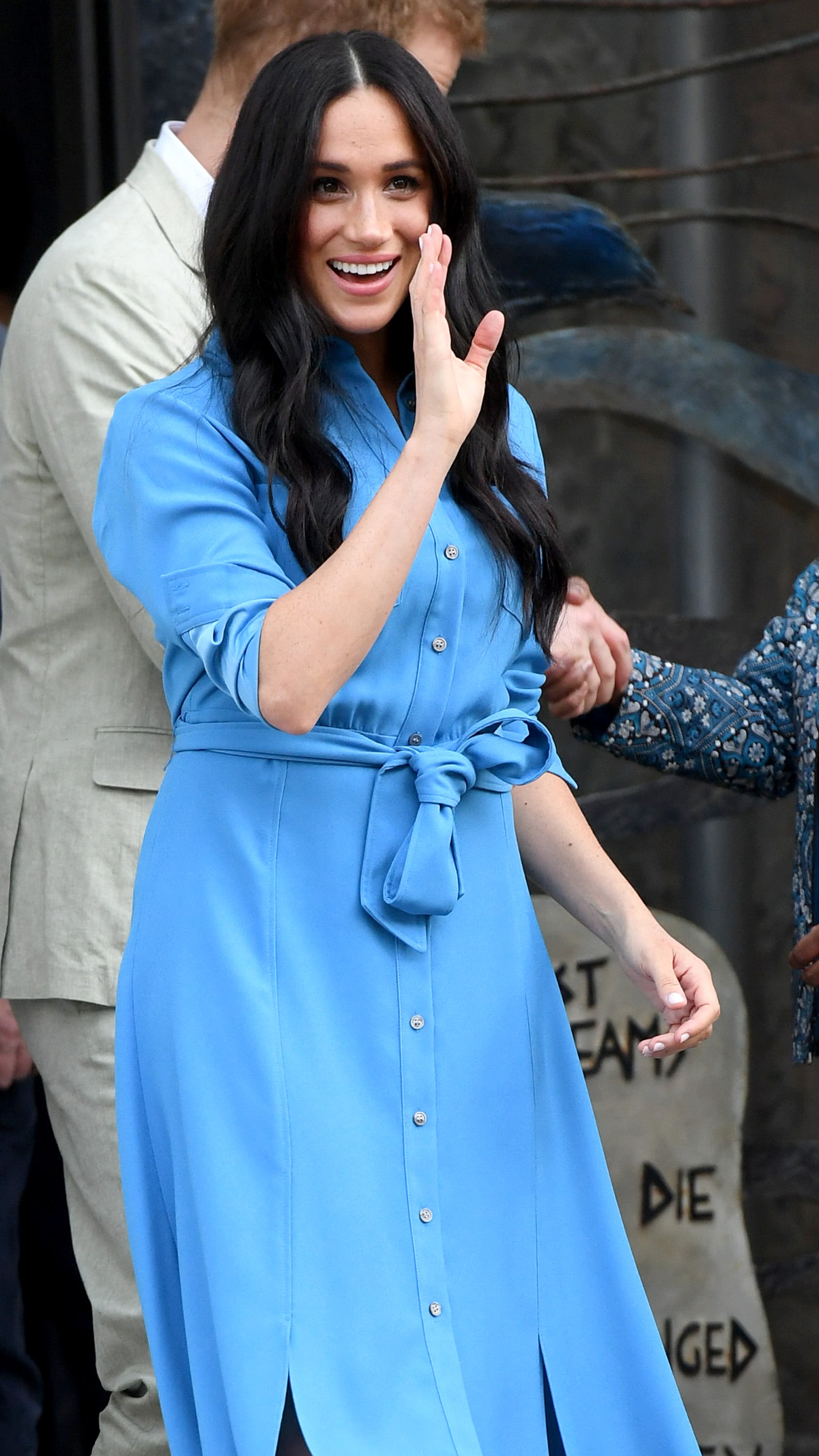 Meghan Markle Veronica Beard Shirt Dress Veronica Beard Roanoke Shirtdress  In White Meghan Markle Dresses