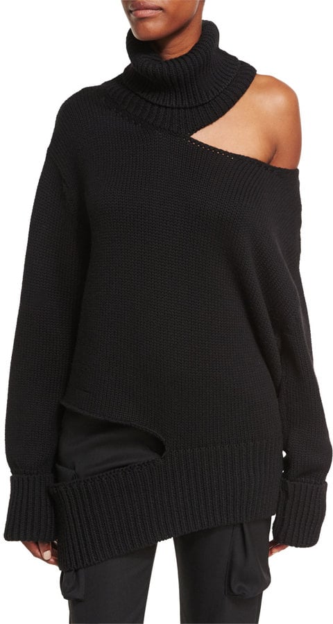 Monse Cutout Knit Turtleneck Sweater