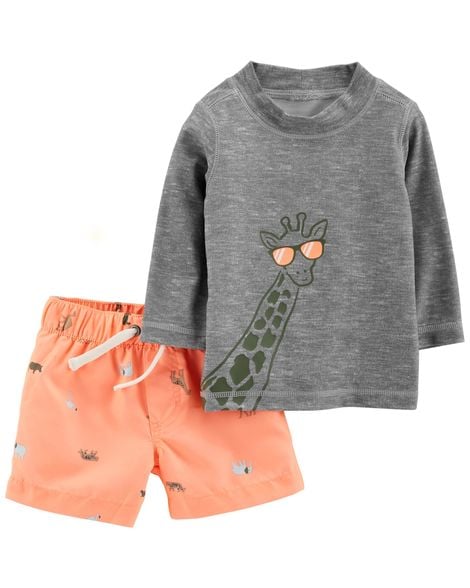 Carter's Giraffe Rashguard Set