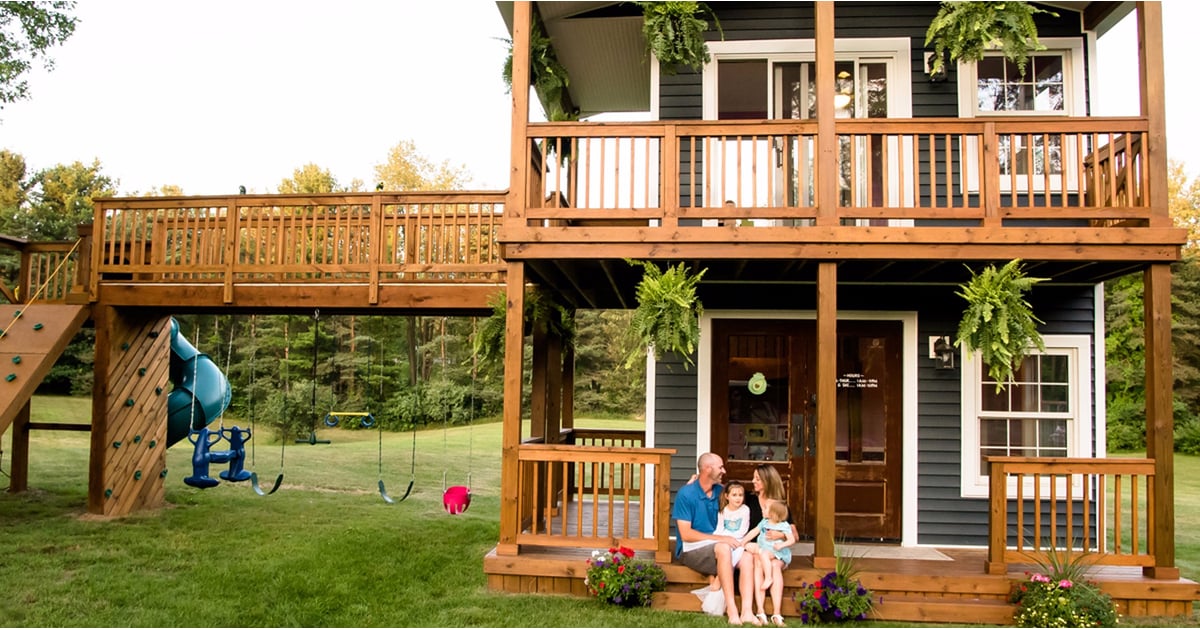 Dad Builds Daughters Huge Playhouse POPSUGAR Family