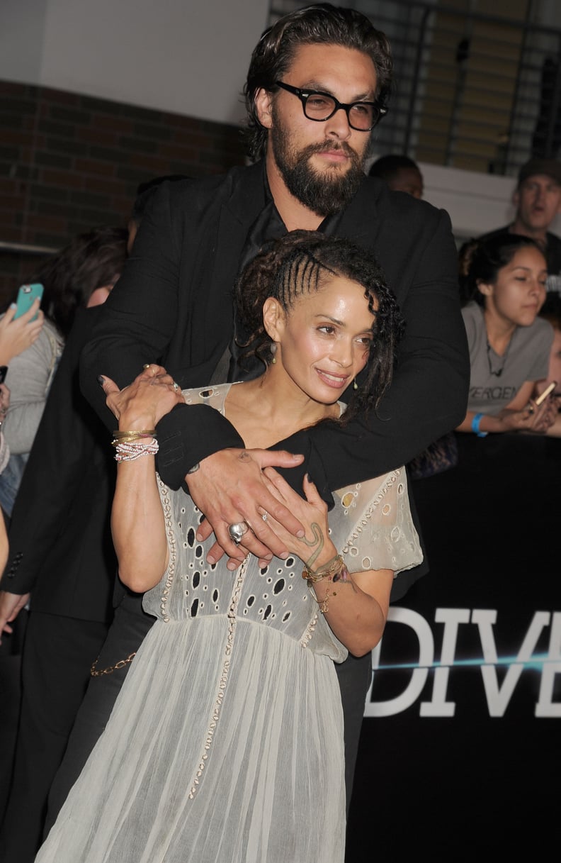 Jason Momoa and Lisa Bonet at the Divergent Premiere in March 2014