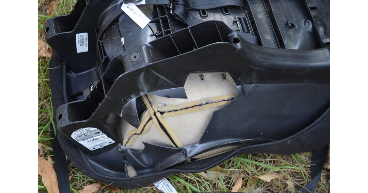 The damage to this car seat prevented harm to the occupant. Miracle