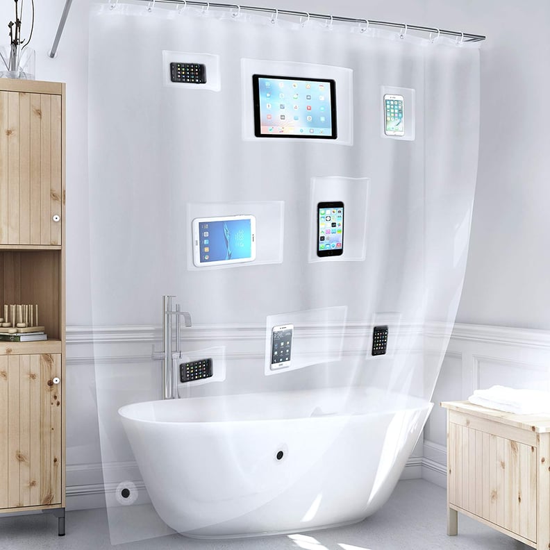 Better Than Bubbles Tech Friendly Clear Shower Curtain