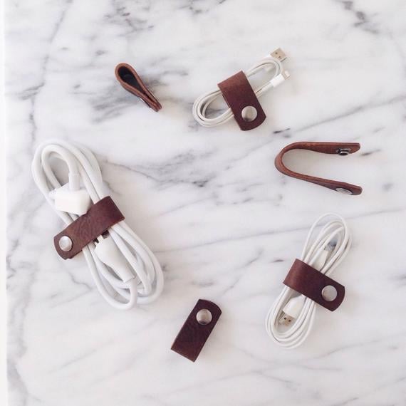 Leather Cord Organiser