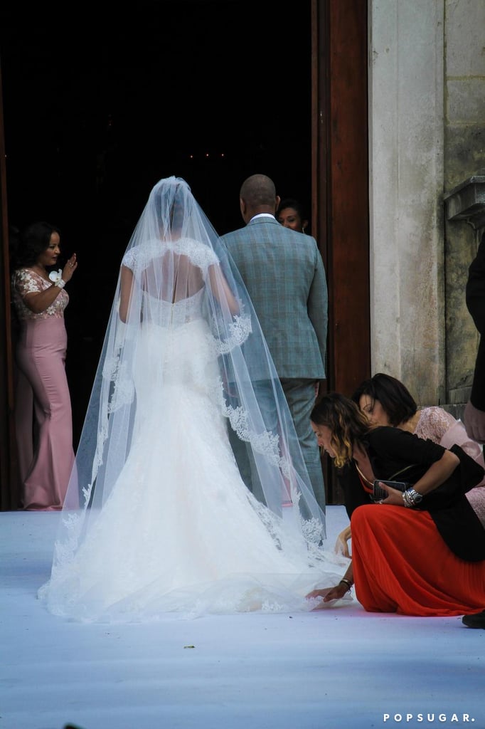 It Included a Cutout Back and, Paired With a Cathedral-Length Veil, Was Simply Stunning