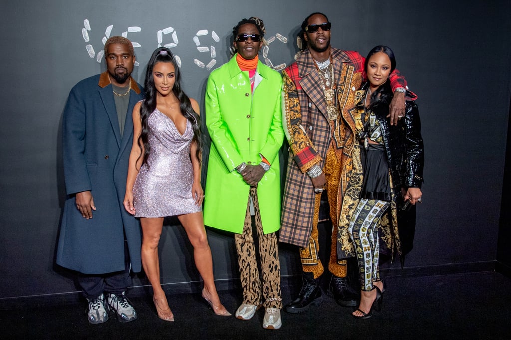 Kim Kardashian and Kanye West at Versace Fashion Show 2018