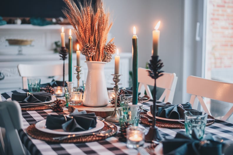 Holiday Zoom Background: Decorated Dining Table