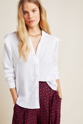 Cloth & Stone Ruffled Buttondown