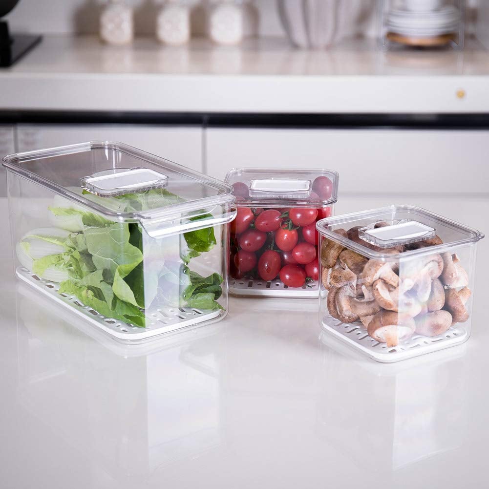 Slideep Food Storage Containers Fridge Produce Saver