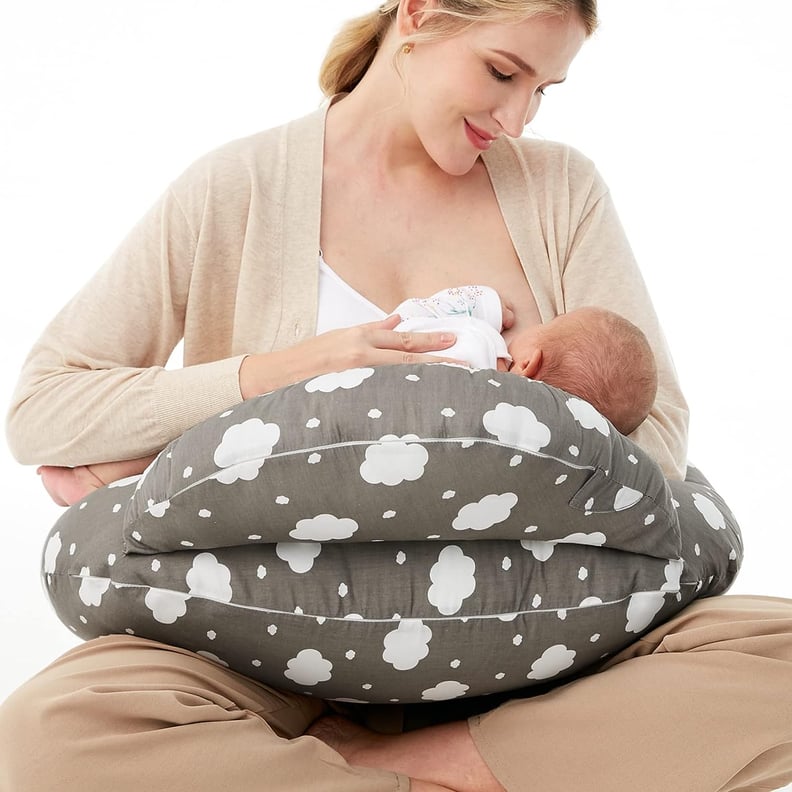 Frida Mom Adjustable Nursing Pillow | Customizable Breastfeeding Pillow for  Mom + Baby Comfort with Back Support, Adjustable Wrap Around Waist Strap