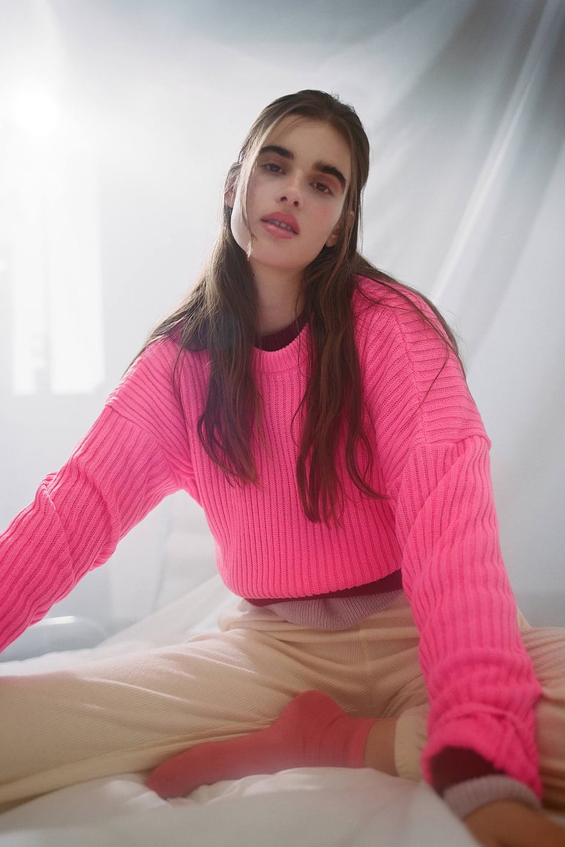 Uo big sur ribbed pullover sweater top