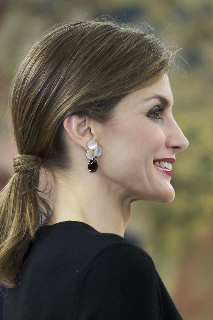 Queen Letizia Wearing a Black and White Outfit June 2016