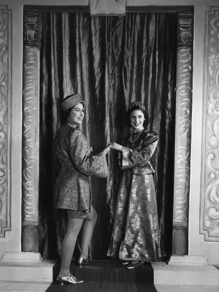 Playing Aladdin alongside sister Margaret in a pantomime at Windsor Castle in 1943.
Playing Aladdin alongside sister Margaret in a pantomime at Windsor Castle in 1943.