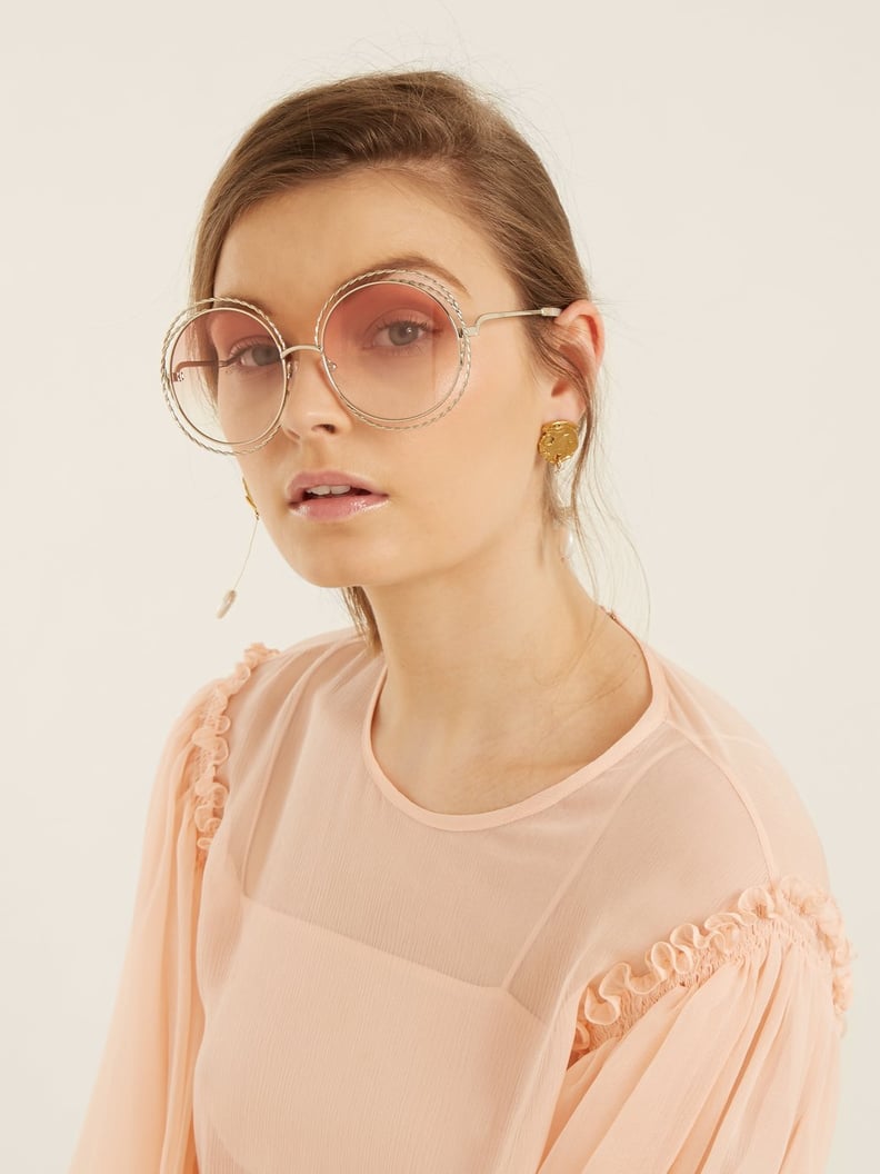 Chloé Carlina Round Frame Sunglasses