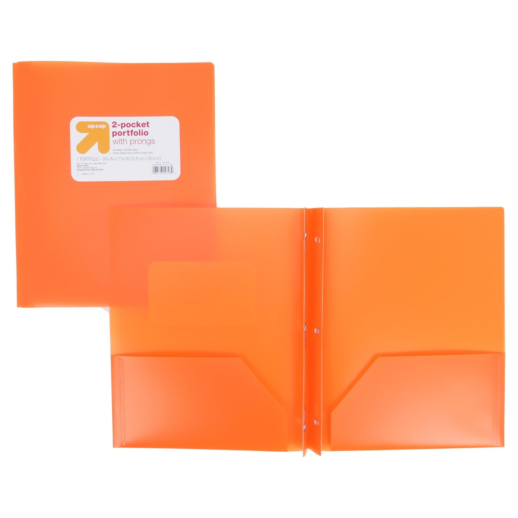 Useful Folders: Two Pocket Plastic Folder with Prongs