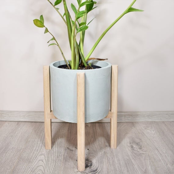 Large Plant Stand in Solid Oak