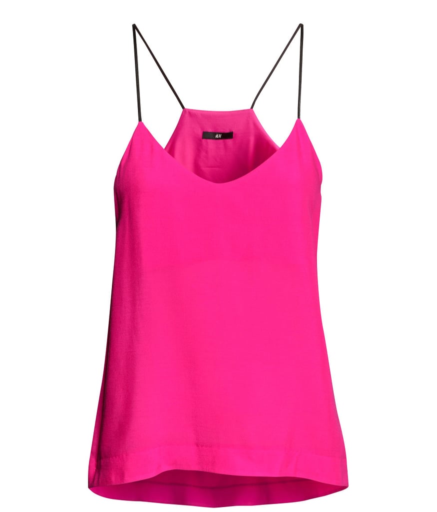 H&M hot pink skinny-strap tank top ($18) | Reese Witherspoon Hot Pink ...