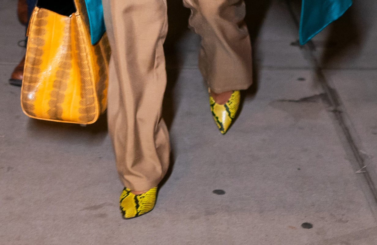 Yellow snake online skin shoes