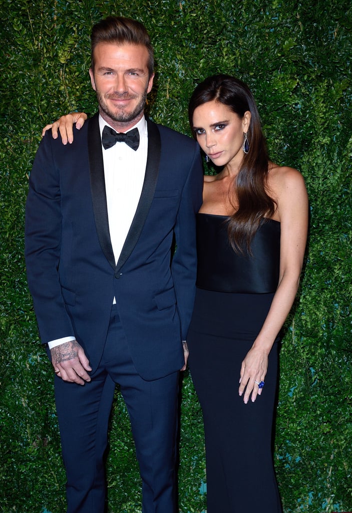 David and Victoria Beckham at Theatre Awards in London
