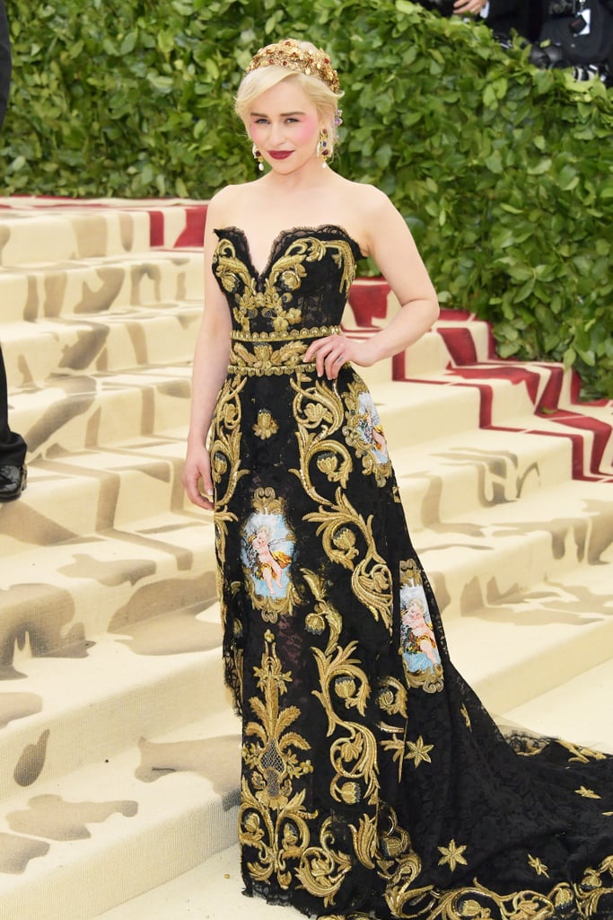 She stunned in a Dolce & Gabbana dress with Christian Louboutin shoes at the Met Gala.