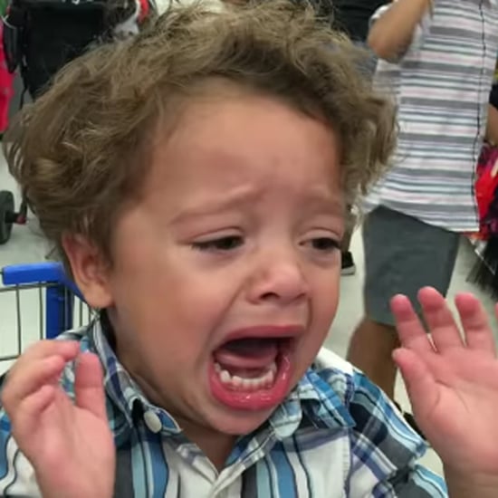 Boy Terrified of Donald Trump Mask