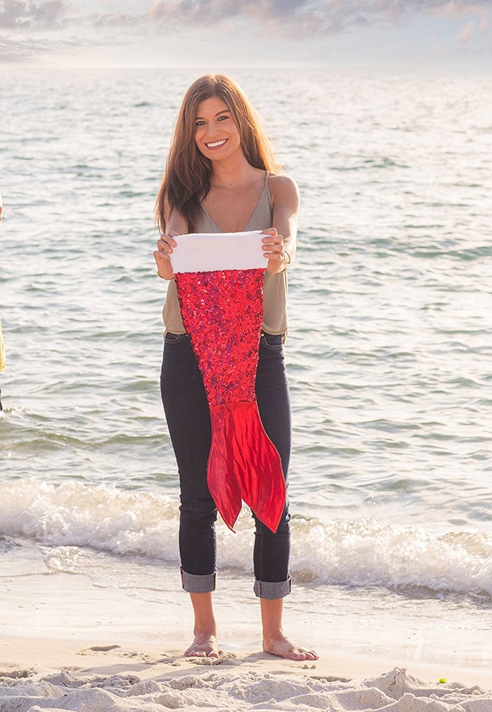Mermaid Tail Sequin Stocking — Red