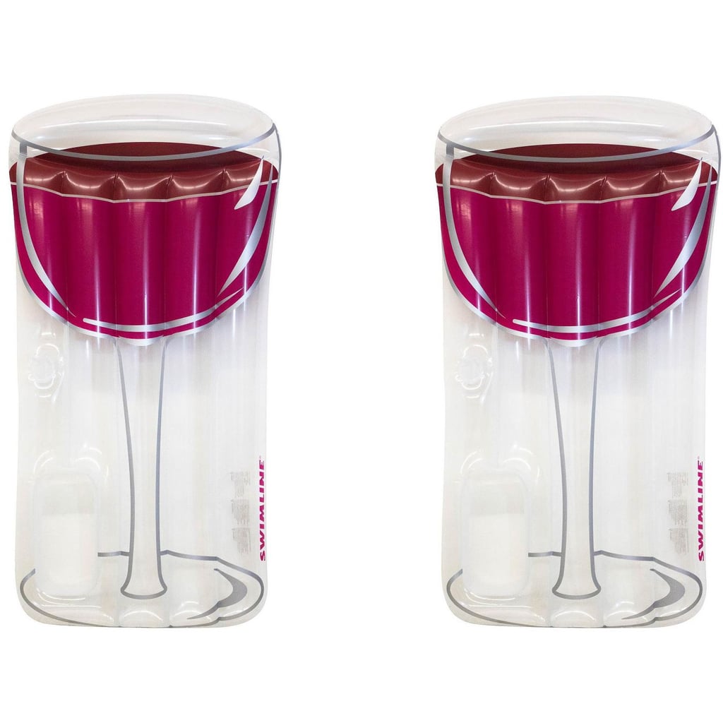 Swimline Inflatable Red Wine Glass Raft Float