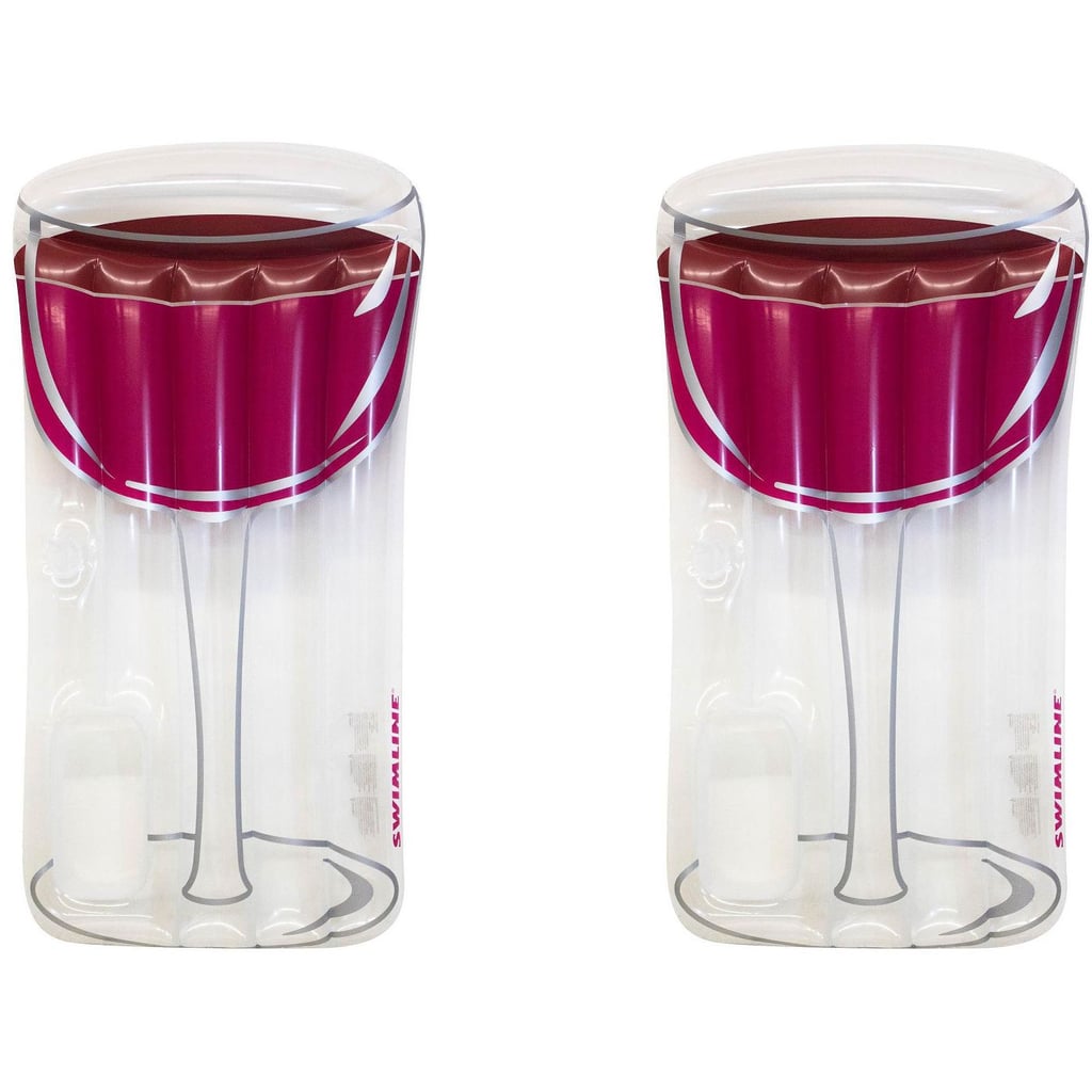 A Wine Pool Float: Swimline Inflatable Red Wine Glass Raft Float