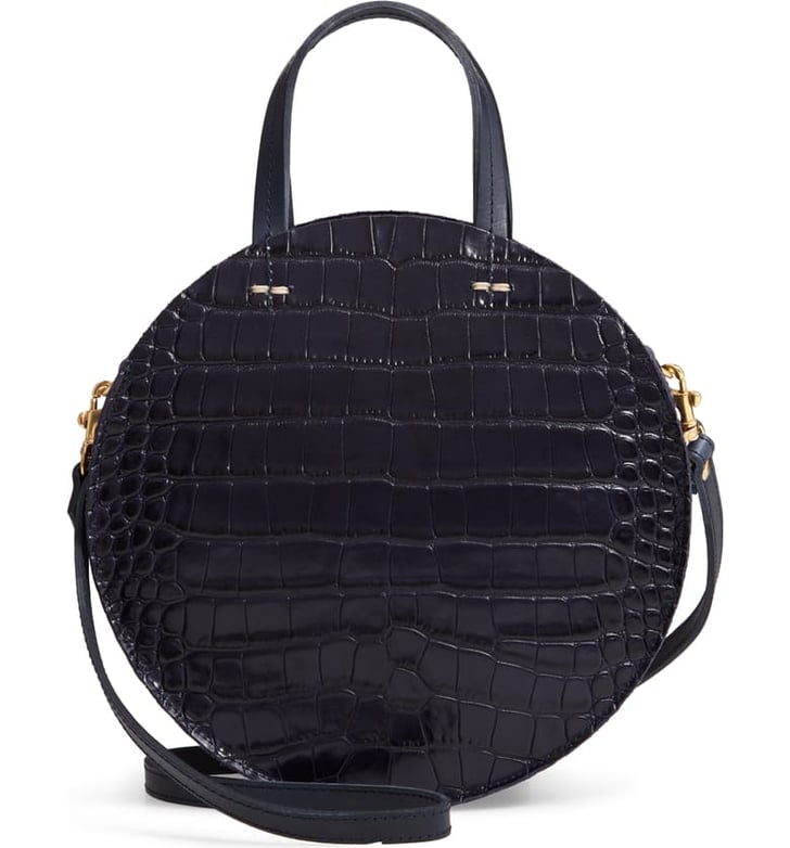 Clare V. Clare V Petit Alistair Croc Embossed Leather Circular
