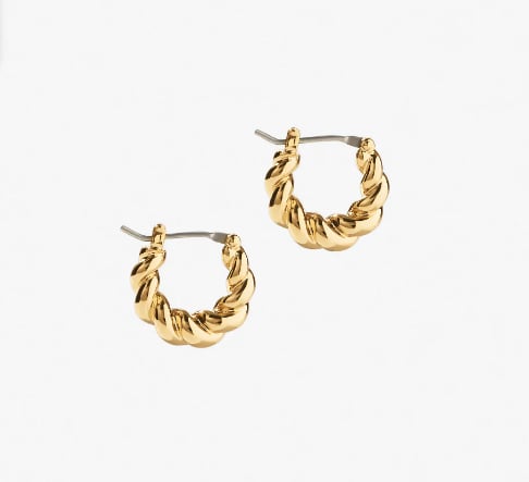 Ana Luisa Paris Mini 14K Gold Twisted Hoop Earrings